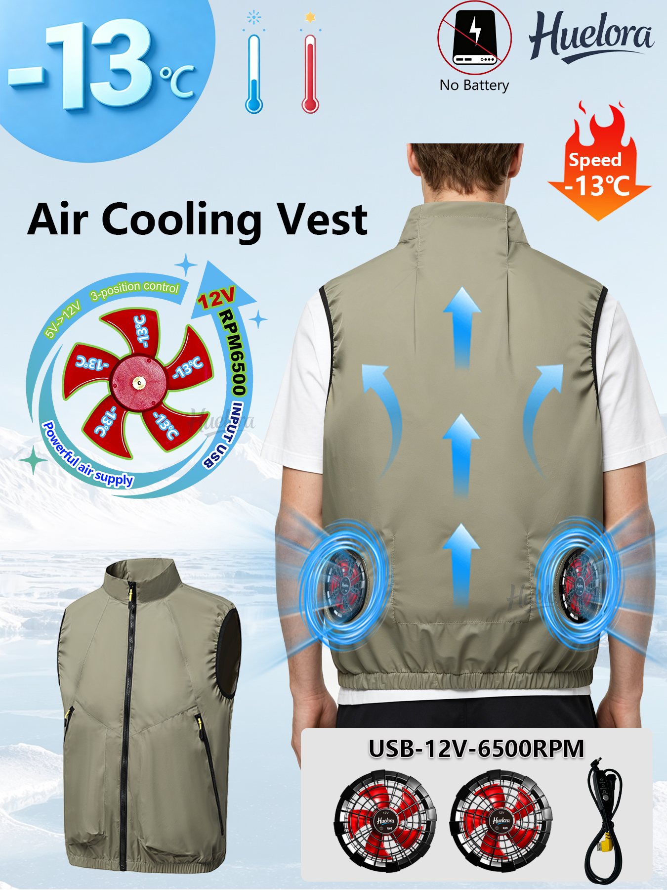 Fishing Vest - Мужской жилет с воздушным охлаждением, двойными