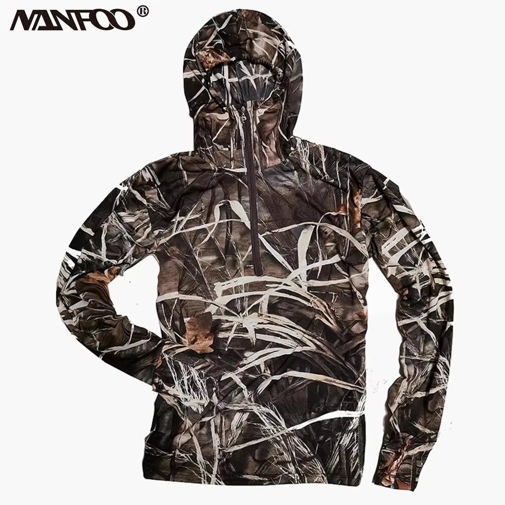 Fishing Hoodie - Тонкая легкая летняя солнцезащитная толстовка для