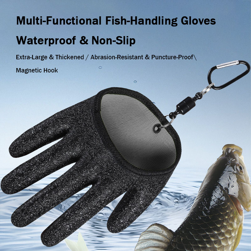 Fishing Gloves - Рыболовные перчатки с магнитным креплением, большие,