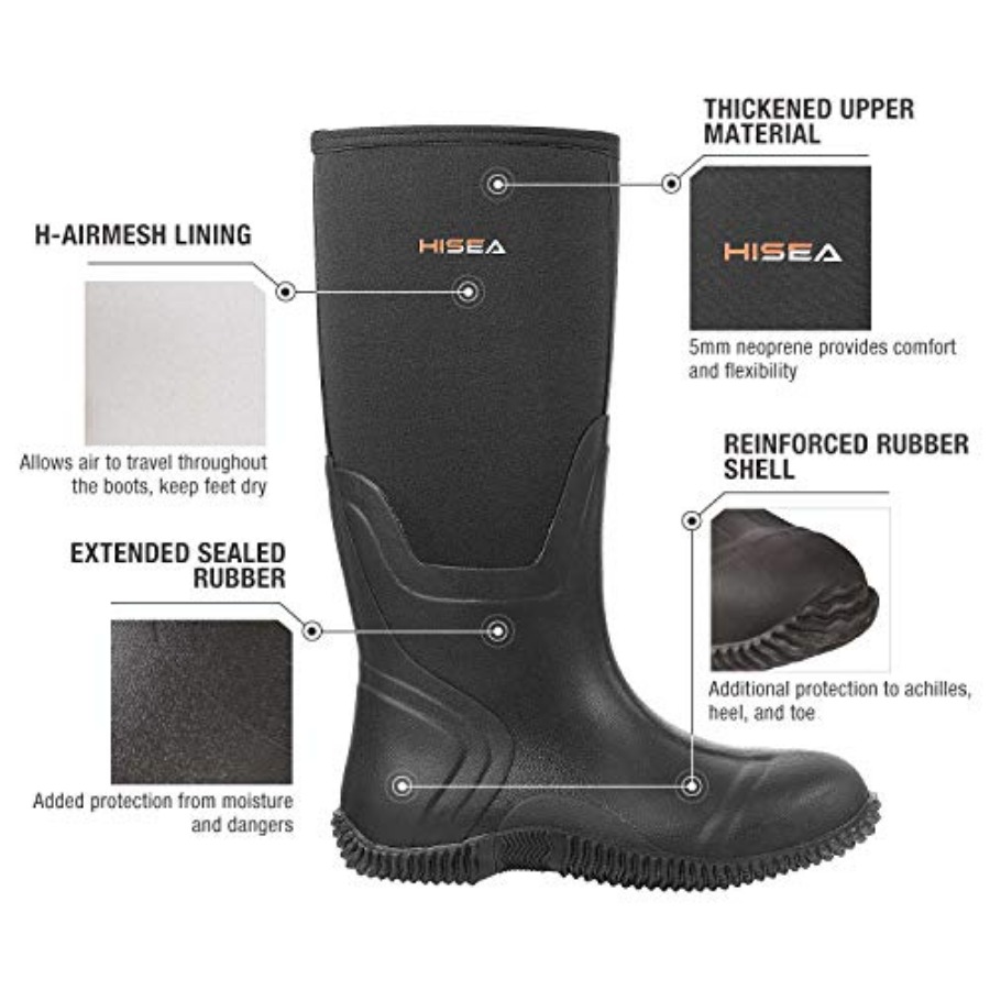 Мужские резиновые сапоги HISEA – обзор и цена Fishing Boots